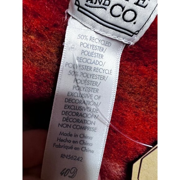 Frye & Co. Oversized Plaid Blanket Scarf Rustic Clay 50% Recycled Polyester - Picture 3 of 8